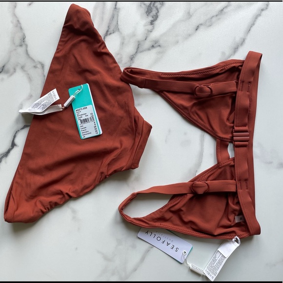 NWT* Seafolly Longline Active Tri & Hipster Bottom - Picture 9 of 10